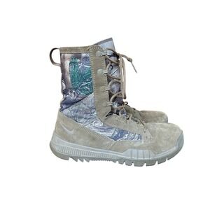 Nike Men's SFB 8" Combat Boots Realtree Size 8 Camo And Brown Suede 845168-990